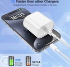 20w Fast Charger For Iphone 17 16 15 14 13 12 Pro Max Usb-c Adapter Pd Cable Lot