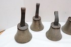 Antique Whitechapel Handbells Set Of 5 Church Choir Hand Bells Old Vintage