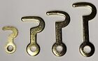 Small Brass Plated Steel Flat Hook  3 4  0 75  1  1 25   1 5 Inch Clasp Door New