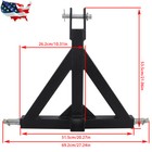 Trailer Receiver Hitch Tow Drawbar Category 1 Tractor Adapter 3 Point 2  