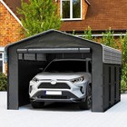 10x15ft Metal Carport Reinforce Outdoor Heavy Duty Garage Car Shelter W sidewall