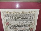 How Great Thou Art Church Hymn Cross Stitch Framed