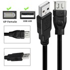 Firewire Ieee 1394 6 Pin Female To Usb 2 0 A Male Converter Cable Cord Hard Disk