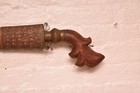 Rare Philippines Moro Kris Sword Knife Hand Forged W Sheath Filipino 30  Brass