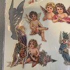 Victorian Angel Ornaments Vintage Old Fashioned Antique Die Cut Gold Stamped
