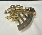 Vintage-style Navigation Instrument Polished Brass Captains Sextant  