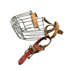 Pair Of Vtg Heavy Duty Wire Dog Muzzle For Big Dogs Leather Strap Ships Quickly