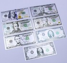 1 Set 7 Pcs Us Dollar Color Silver Banknote Crafts Paper Money Props Gift New