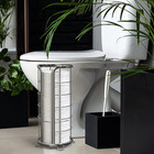   Shiny Chrome Toilet Paper Holder  Freestanding Bathroom Tissue