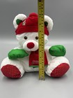 Vtg Fisher Price Christmas Puffalump White Bear Plush Red Scarf Hat 10    No Tag