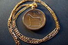 1988 Irish Pony Horse Coin Pendant On A 24  18k Gold Filled Figaro Chain
