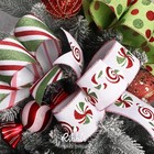 Ribbli Christmas Ribbon Wired Red And Lime Green Red lime
