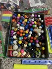 Mighty Beanz Lot Huge   Beans  Track And Tin Bean Storage All Included 