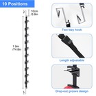 Vertical Over Door Hat Rack Adjustable Space Saving Cap Organizer With 10 Hooks