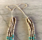 Santa Domingo Square Cut Kingman Turquoise Necklace With Heishi 4 Strands