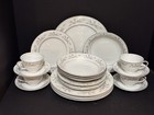 Harmony House Platinum Garland Dinnerware Set 20 Pieces Service For 4 Japan 1960