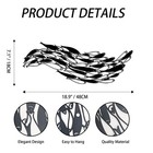 Best Rajukit Metal Fish Wall Art School Of Sculpture Set  Rust-resistant Coastal