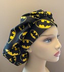 Batman Bouffant Or Surgical Scrub Cap Hat Women Made With Batman Fabric