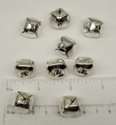 Silver Plated Jingle Bells   18mm  0 7     Bulk Metal Craft Holiday Christmas