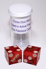 Authentic Harrah s Las Vegas Casino Craps Dice Pair 19mm Red Polished