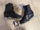 Vintage Black Figure Ice Skates Womens Size 11 Japan Blade Lace Up