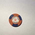 Playboy Club London Casino Chip 5 - Five Shillings Orange   Blue