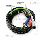 15ft 3 In 1 Abs   Air Line Hose Wrap With Glad Hands And Handle Grip 7 Way Elec