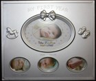 9  X 7 5  Baby Photo Frame My First Year Silver Cute Baby Shower Gift Smile Bath