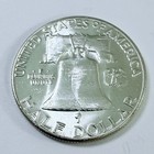 1960 P Franklin Half Dollar 90  Silver Au About Uncirculated Details  8005