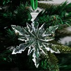 2024 Annual Christmas Ornaments Snowflake Star Clear White Crystal 2024 