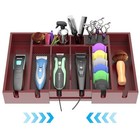  Wooden Barber Clipper Tray With 6 Notches  Anti-slip Barber Station 