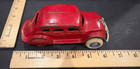 Vintage Arcade Or Hubley Red Cast Iron Car With Rubber Wheels