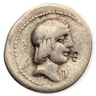 Ar Denarius L  Calpurnius Piso Frugi 90 Bc Roman Republic Ancient Silver Coin 3k