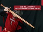 Wooden Practice Training Sword Medieval Larp Cosplay Reenactment Safe Replica