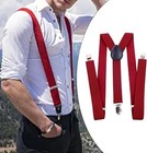 Suspender  Adjustable Clip On Y-back Elastic Suspenders With Metal Clips 