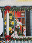Handpainted Needlepoint Canvas    Rebecca Wood   Large Christmas Stocking 18ct