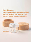 Tooth Fairy Box For Girls And Boys Wooden Cute Tooth Box With Transparent Acryli