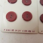 Vintage Lansing Two-hole Buttons New Old Stock Small Red On Card 3 4 