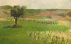 Antique Expressionist Oil Painting Landscape