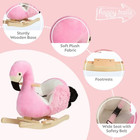Rocking Horse - Plush Flamingo Animal Rocker For Ages 3 And Up