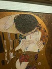 Gustav Klimt Canvas    the Kiss    Repro Hand Touched Wall Art Framed 22   x22   