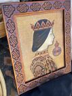 King Of England Portrait Handmade In Beautiful Frame