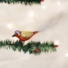 Old World Christmas Painted Bunting Glass Blown Ornament