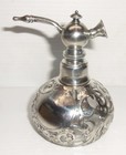 Antique Birmingham  England Sterling Silver Overlay Atomizer Perfume Bottle