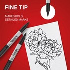 Sharpie Permanent Markers  Fine Point  Black  2 Count