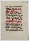 Medieval Illuminated Manuscript Leaf On Vellum From A Latin Breviary C  1450