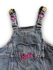 Vintage Y2k Barbie Little Girl Denim Overalls 3-4t