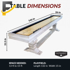Hathaway Montecito 12 Ft  Shuffleboard Table 146-in L X 26-in W Driftwood