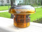 Great Honey Amber Cd 1070 Hemingray Spool Style Glass Insulator