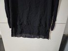 Rag Bone Top Womens S Black Principle Tunic Blouse Long Sleeve 100  Silk Sheer
